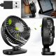 Wentylator Topk Wiatrak USB Cichy mini wentylator biurkowy chłodzenie TOPK K62C czarny 1