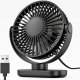 Wentylator Topk Wiatrak USB Cichy mini wentylator biurkowy chłodzenie TOPK K62C czarny 2
