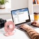 Wentylator Topk Wiatrak USB Cichy mini wentylator biurkowy chłodzenie TOPK K62C różowy 10