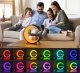 Lampa stołowa Atmosphere Lampa LED RGB ładowarka indukcyjna 15W + zegar + głośnik Bluetooth Czarna 5