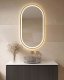 Lustro Beliani Łazienkowe LED CHIDDES 60 cm 120 cm Srebrny 2