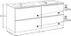 UAB KAME Zestaw meblowy 140cm z umywalką meblową FLY (set-sog 140cm fly) 13