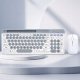 Klawiatura + mysz ELECTRONICA 4U Klawiatura bezprzewodowa i mysz (806) WiFi + Bluetooth 3 urządzenia biała 3