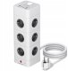 Listwa zasilająca ELECTRONICA 4U Listwa zasilająca 16w1 12 gniazd AC + 2x USB A + 2x USB C z włącznikiem 2