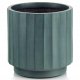 Polnix Doniczka ceramiczna osłonka dekoracyjna ryflowana zielona 36 cm 1