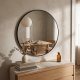 Rox Living Okrągłe lustro ścienne w metalowej ramie, Ø 70 cm, czarne 9