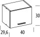 BogFran Szafka górna Nadstawka 40 cm wisząca kuchenna PATI PK28/PF29 Jasny Grafit (BF-PF29 JG KPL) 5