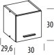BogFran Szafka górna Nadstawka 30 cm wisząca kuchenna PATI PK27/PF28 Dąb Artisan (BF-PF28 DA KPL) 5
