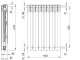 Caradon Grzejniki aluminiowe KFA Zestaw grzejnikowy 6-element. G600F 772-060-44 2