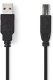Nedis USB 2.0 kabel A męski - B męski 3 0 m czarny (CCGP60100BK30) 1
