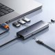 HUB USB Baseus USB-A UltraJoy Series 4xUSB-A 3.0 1xUSB-C 5V - szary (6932172653347) 3