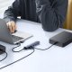 HUB USB Baseus USB-A/USB-C UltraJoy Series 4xUSB-A 3.0 1xUSB-C 5V - szary (6932172655846) 1