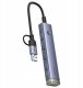 HUB USB Baseus USB-A/USB-C UltraJoy Series 4xUSB-A 3.0 1xUSB-C 5V - szary (6932172655846) 2