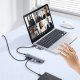 HUB USB Baseus USB-A/USB-C UltraJoy Series 4xUSB-A 3.0 1xUSB-C 5V - szary (6932172655846) 3