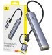 HUB USB Baseus USB-A/USB-C UltraJoy Series 4xUSB-A 3.1 1xUSB-C 5V - szary (6932172655822) 10