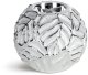 Eurofirany Srebrny świecznik ceramiczny MIRIAM 10 cm okrągły 1