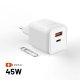 Ładowarka Fixed Mini 1x USB-A 1x USB-C 3 A (FIXCG45M-CA-WH) 1