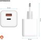 Ładowarka Fixed Mini 1x USB-A 1x USB-C 3 A (FIXCG45M-CA-WH) 2