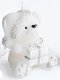 Mondex ŚWIECA TEDDY FIGURKA 8X15CM PARAFINOWA BIAŁA 1