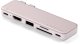 Satechi USB-C Snap Hub - adapter do urządzeń mobilnych (USB-C 5 Gbps, USB-A 5 Gbps, HDMI 4K, czytnik kart micro/SD 104 MB/s, USB-C PD passthrough 45W) (blush) (ST-HUSNP) 1