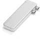 Satechi USB-C Snap Hub - adapter do urządzeń mobilnych (USB-C 5 Gbps, USB-A 5 Gbps, HDMI 4K, czytnik kart micro/SD 104 MB/s, USB-C PD passthrough 45W) (silver) (ST-HUSNS) 2
