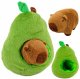 LeanToys Zielone Awokado z Kapibarą 2w1 Pluszowe Maskotka Przytulanka 25 cm 1