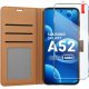 krainaGSM Etui Z Klapką Do Samsung A52 | A52S 5G Skórzane Portfel case + Szkło 9H 2