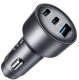 Ładowarka Joyroom Samochodowa 65W 2x USB-C + USB-A - ciemnoszara (JR-CCN19) 3