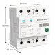 Qoltec Trójfazowy przekaźnik 63A na szynę DIN | 3P+N | Timer | Wi-Fi (50976) 5
