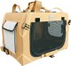Mersjo Adventure transporter dla psa i kota, składany, 3 wejścia, metalowy stelaż, mata, brązowy, do 15 kg, 33 x 50,5 x 33 cm 1