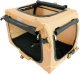 Mersjo Adventure transporter dla psa i kota, składany, 3 wejścia, metalowy stelaż, mata, brązowy, do 15 kg, 33 x 50,5 x 33 cm 2