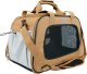 Mersjo Explorer transporter dla kota i psa do 8 kg, torba z 3 wejściami i matą, brązowa, 31 x 49 x 28 cm 1