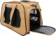 Mersjo Explorer transporter dla kota i psa do 8 kg, torba z 3 wejściami i matą, brązowa, 31 x 49 x 28 cm 5