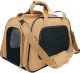 Mersjo Explorer transporter dla kota i psa do 8 kg, torba z 3 wejściami i matą, brązowa, 31 x 49 x 28 cm 6