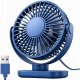 Wentylator Topk Wiatrak USB Cichy mini wentylator biurkowy chłodzenie TOPK K62C niebieski 2