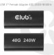 Adapter USB Club 3D CLUB3D kabel USB USB4 Gen 3x2 USB C 40 Gbit/s 240 W czarny (CAC-2507) 3