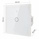 Qoltec Inteligentny dotykowy 1-kanałowy włącznik wyłącznik światła Wi-Fi Timer Tuya Smart life Hartowane szkło Biały (52715) 2