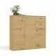 Topeshop Komoda Fran Dąb Artisan 120 Cm 3 drzwi 2 szuflady 30 Cm do salonu sypialni (M-MP-K-FRAN-120-ART) 1