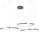 Lampa wisząca MAXlight Potrójna wisząca lampa Cayenne czarna P0663D 3xLED 130W 3000K pierścienie 2