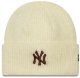 New Era Wmns Wide Cuff Beanie New York Yankees Hat Beżowe One size (60915815) 1