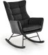 Halmar Fotel bujany Bazalto Velvet czarny (V-CH-BAZALTO-FOT-CZARNY) 1