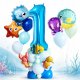 Springos Balony na roczek dekoracja impreza na urodziny cyfra 1 zestaw balonów 1