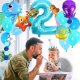 Springos Balony na roczek dekoracja impreza na urodziny cyfra 1 zestaw balonów 7