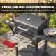 Majowo Grill węglowy z pokrywą BBQ z 2 stolikami bocznymi 2