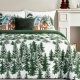 Cotton World Pościel świąteczna NEVADA 220x200 zimowy las choinki 3-częściowa 1