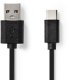 Nedis Kabel USB USB 2.0 2 m USB C USB A 0,48 Gbit/s czarny (CCGB60600BK20) 1