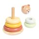 Tooky Toy Drewniana Układanka Sensoryczna Piramidka Miś Sensoryczny Kolorowy Stacker (TKF004N) 4