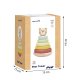 Tooky Toy Drewniana Układanka Sensoryczna Piramidka Miś Sensoryczny Kolorowy Stacker (TKF004N) 7
