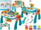 Woopie Stolik edukacyjny 2w1 pianino klocki tor kulkowy ciuchcia mikrofon Bluetooth (9930) 1