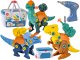 Klocki konstrukcyjne Dinozaury do skręcania i rozkręcania kuferek wkrętarka strzałki (825) 1